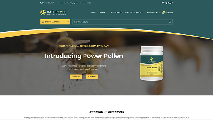 NatureBee Supplements eCommerce